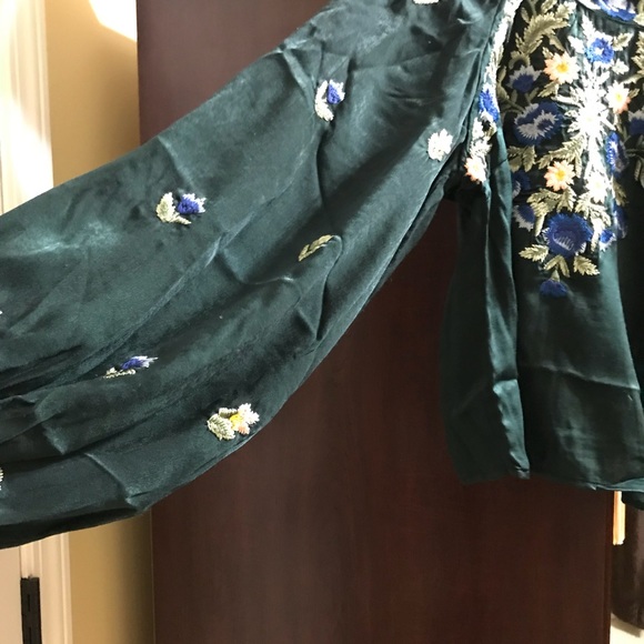 🌸NWT Free People Embroidered Blouse - Picture 5 of 6